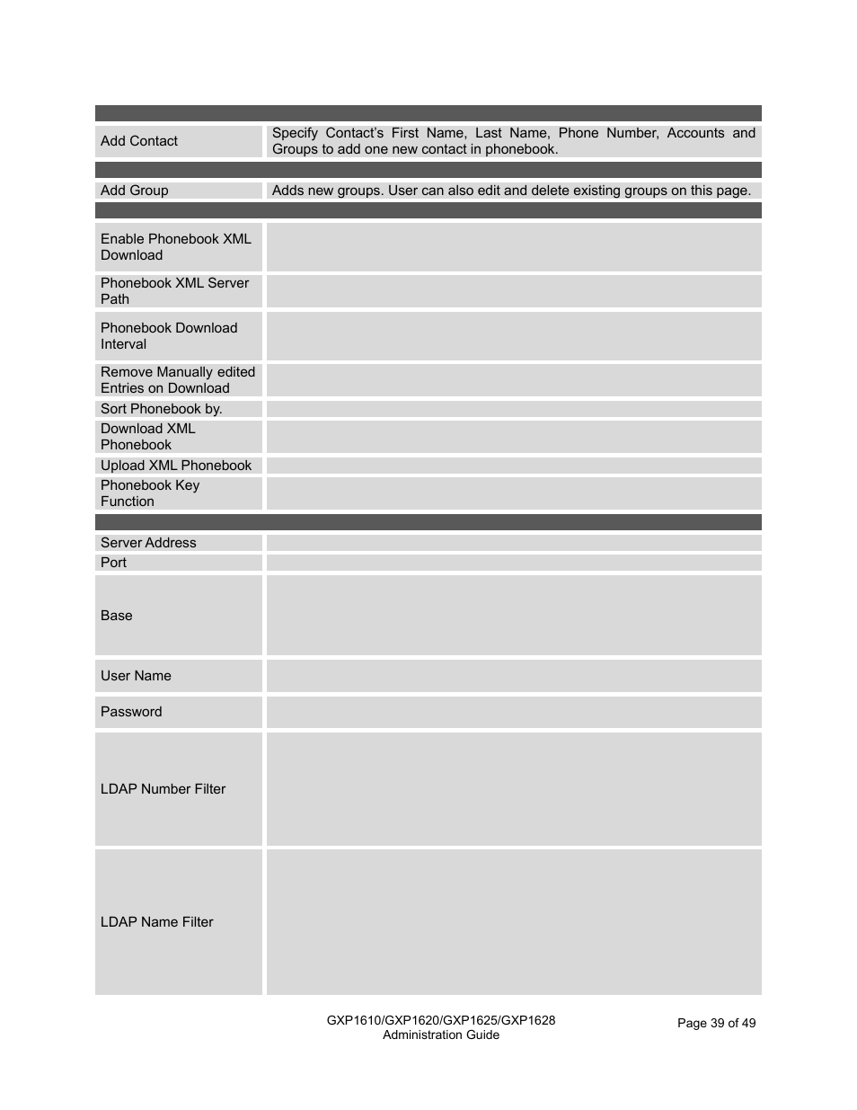 Grandstream GXP1610 Administration Guide User Manual | Page 40 / 50