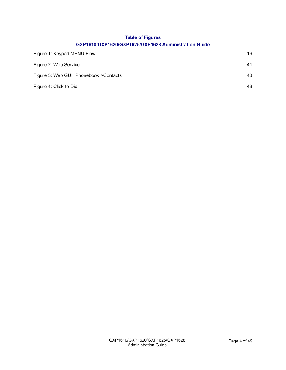 Grandstream GXP1610 Administration Guide User Manual | Page 5 / 50