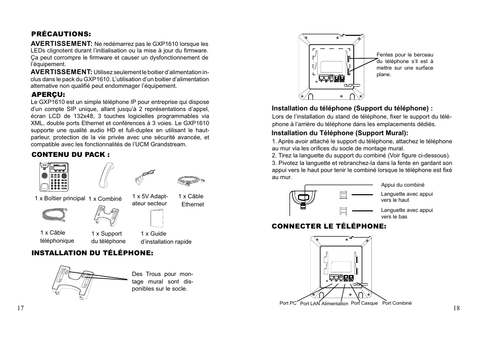 Grandstream GXP1610 Quick Installation Guides User Manual | Page 11 / 25