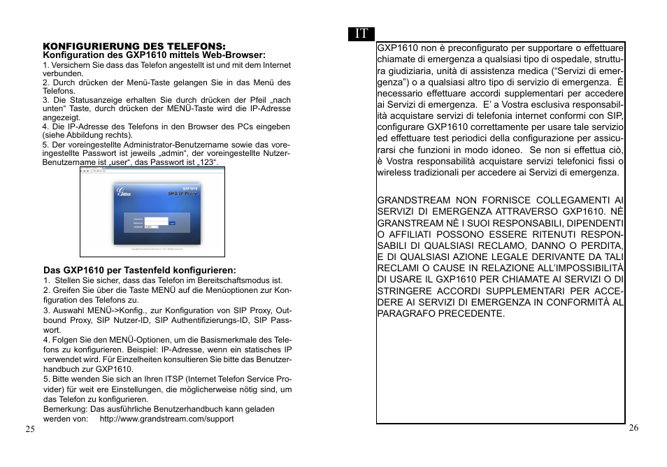 Grandstream GXP1610 Quick Installation Guides User Manual | Page 15 / 25