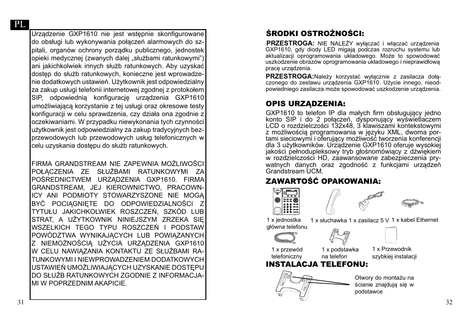 Grandstream GXP1610 Quick Installation Guides User Manual | Page 18 / 25