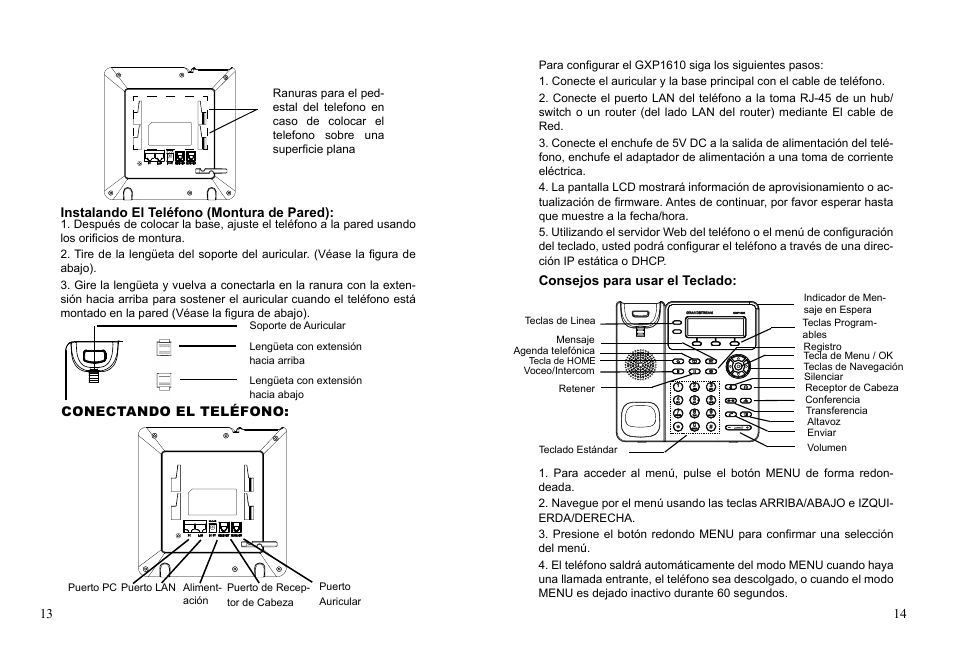 Grandstream GXP1610 Quick Installation Guides User Manual | Page 9 / 25