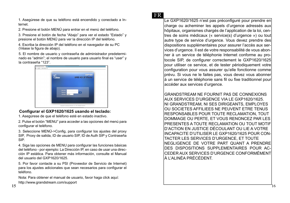 Grandstream GXP1620 Quick Installation Guides User Manual | Page 10 / 25