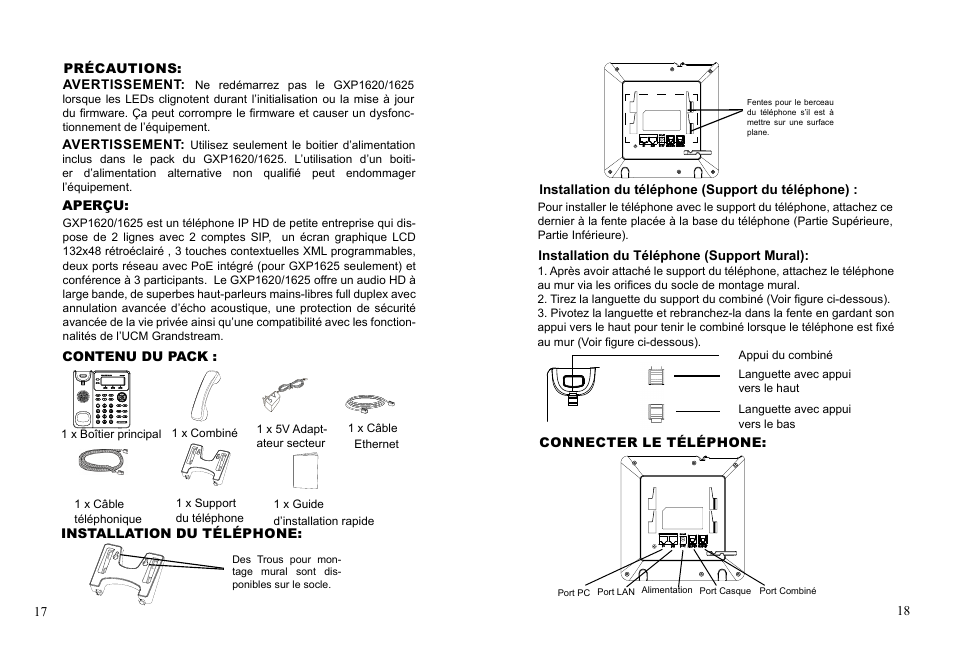 Grandstream GXP1620 Quick Installation Guides User Manual | Page 11 / 25