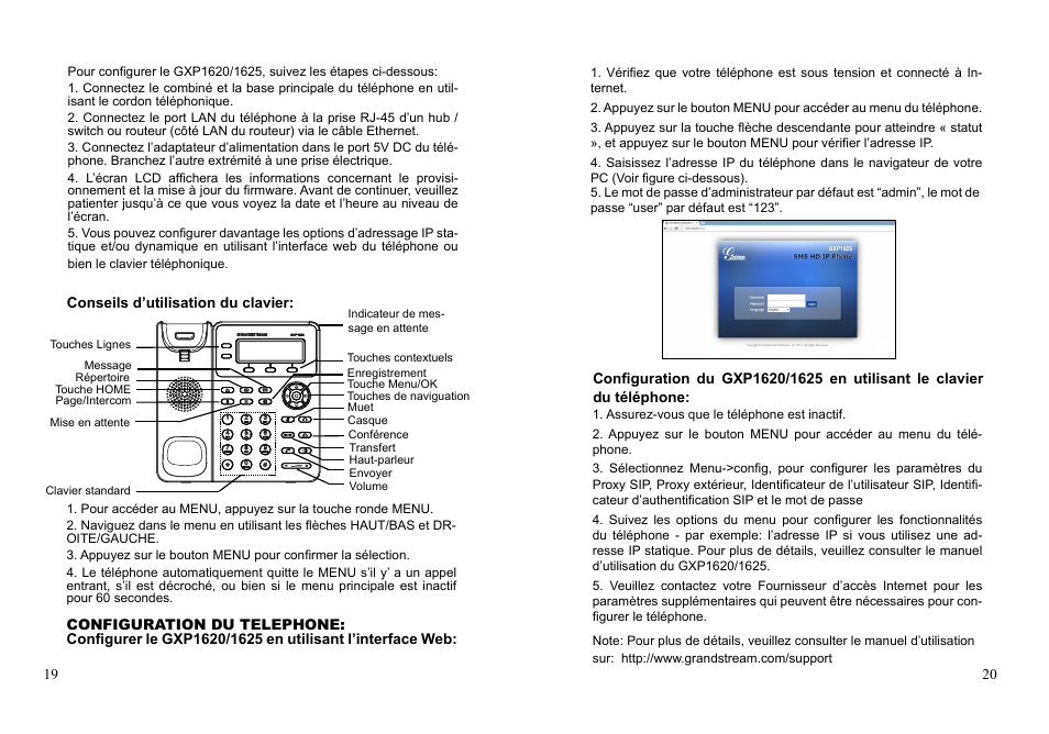 Grandstream GXP1620 Quick Installation Guides User Manual | Page 12 / 25