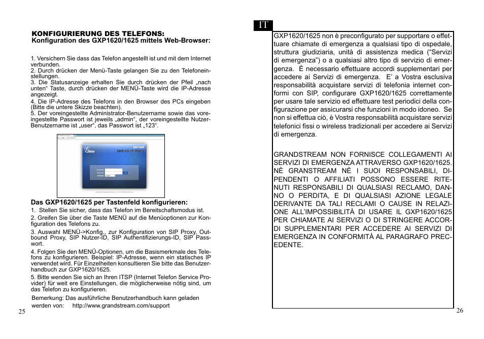 Grandstream GXP1620 Quick Installation Guides User Manual | Page 15 / 25