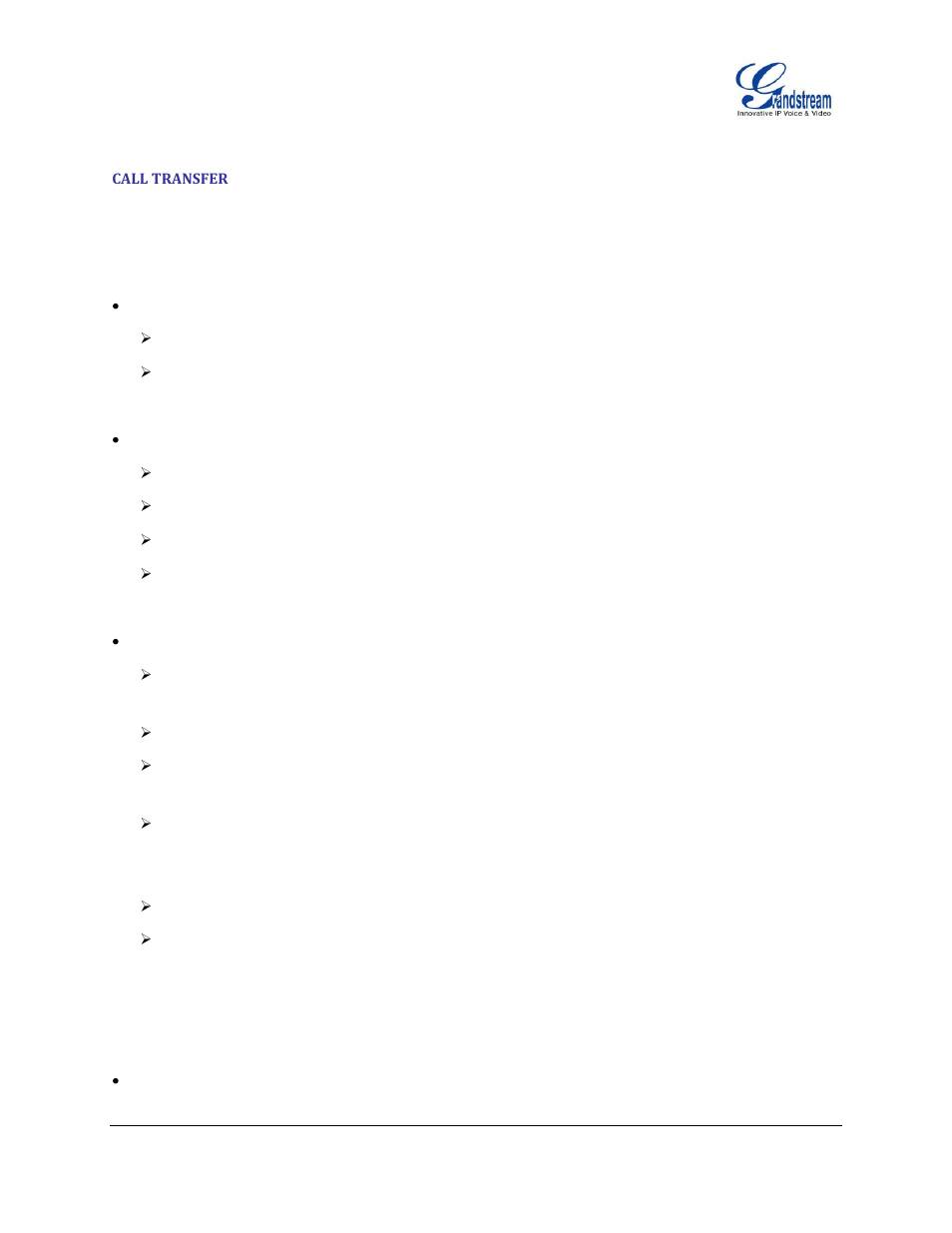 Call transfer | Grandstream GXP2130 User Guide User Manual | Page 39 / 51