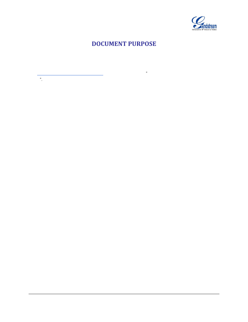 Document purpose | Grandstream GXP2130 User Guide User Manual | Page 6 / 51