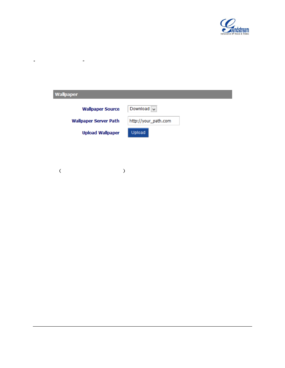 Figure 5 download wallpaper from server | Grandstream GXP2130 Administration Guide User Manual | Page 70 / 85