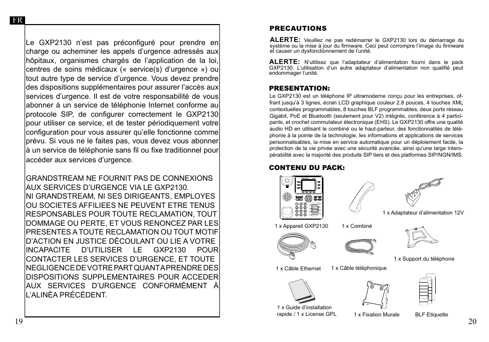 Grandstream GXP2130 Quick Installation Guides User Manual | Page 12 / 23