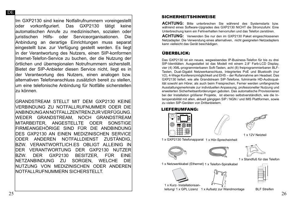 Grandstream GXP2130 Quick Installation Guides User Manual | Page 15 / 23