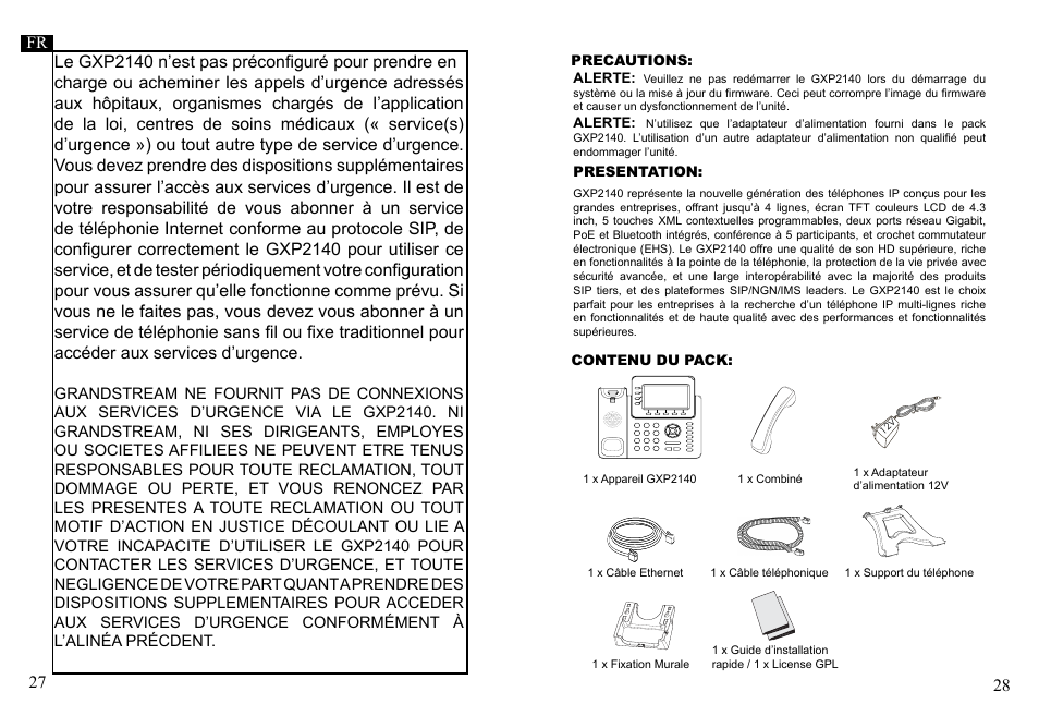Grandstream GXP2140 Quick Installation Guides User Manual | Page 16 / 31