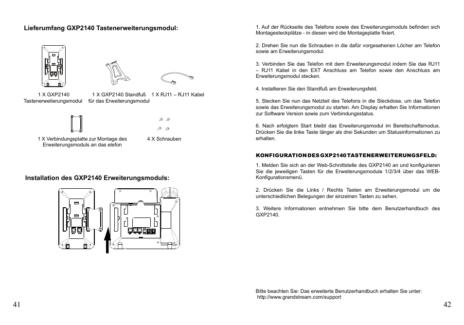 Grandstream GXP2140 Quick Installation Guides User Manual | Page 23 / 31