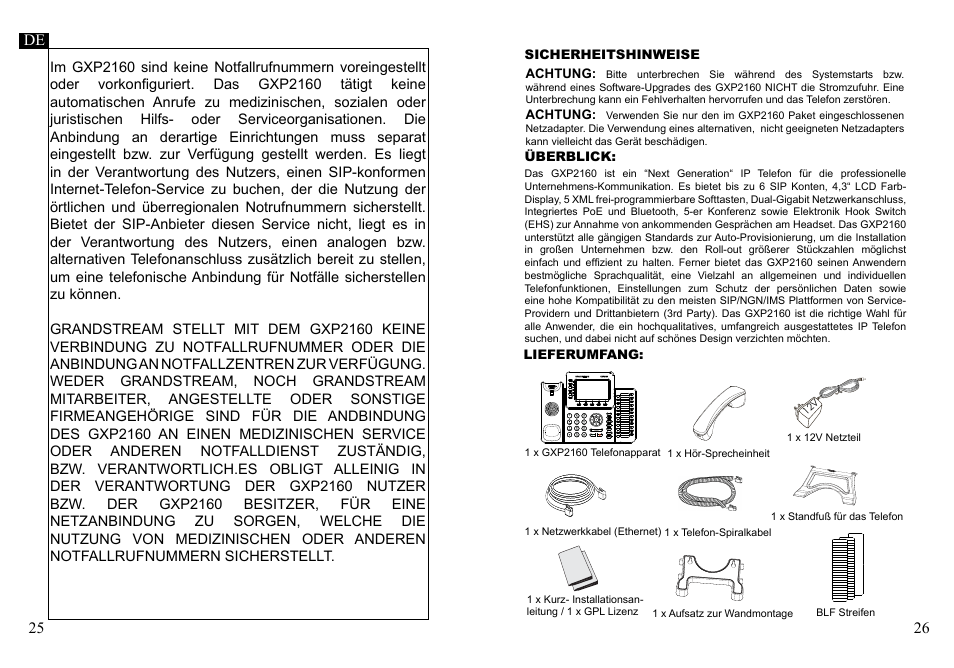Grandstream GXP2160 Quick Installation Guides User Manual | Page 15 / 23