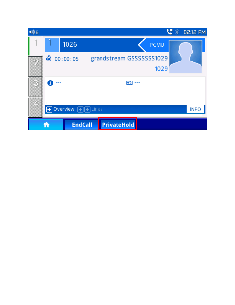 Figure 9: put a call on hold | Grandstream GXP BroadWorks SCA User Manual | Page 13 / 13