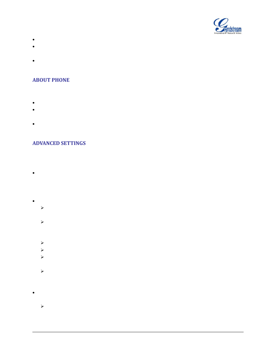 About phone, Advanced settings | Grandstream GXP2200 User Manual User Manual | Page 152 / 162