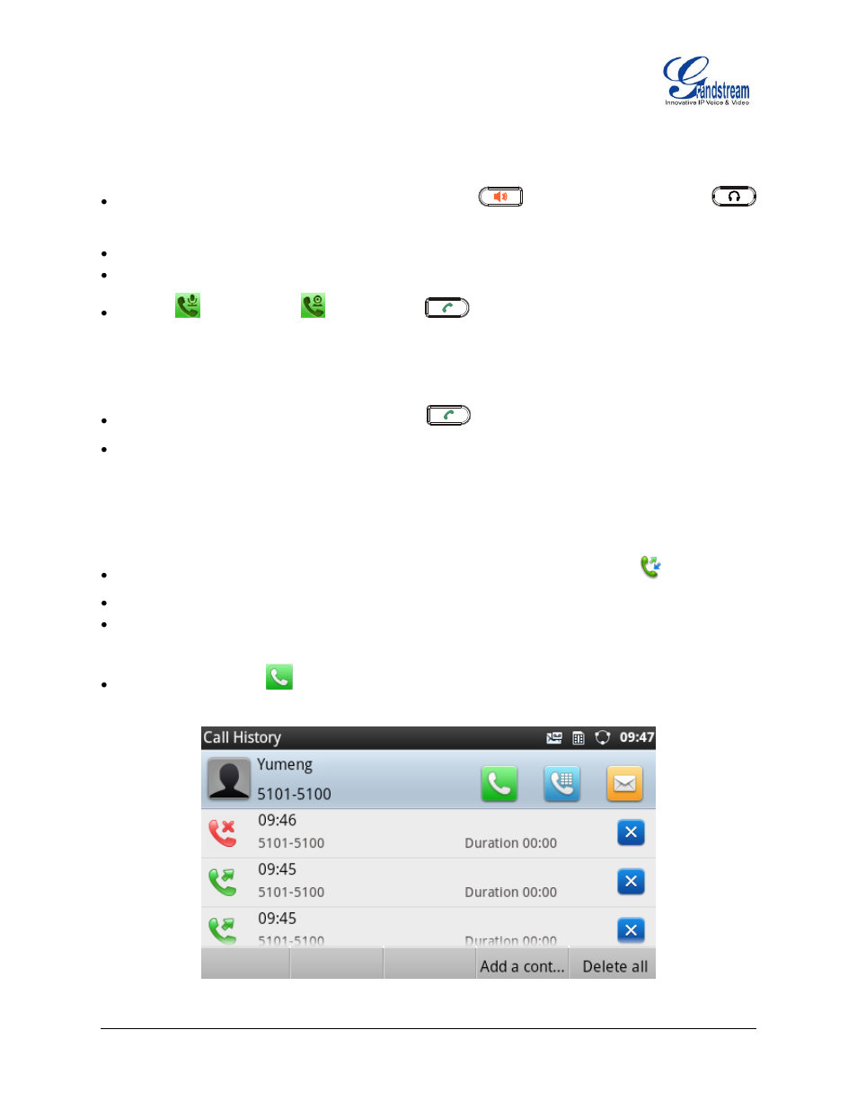 Figure 22 : gxp2200 call screen | Grandstream GXP2200 User Manual User Manual | Page 39 / 162