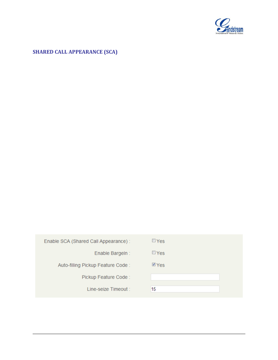 Shared call appearance (sca) | Grandstream GXP2200 User Manual User Manual | Page 58 / 162