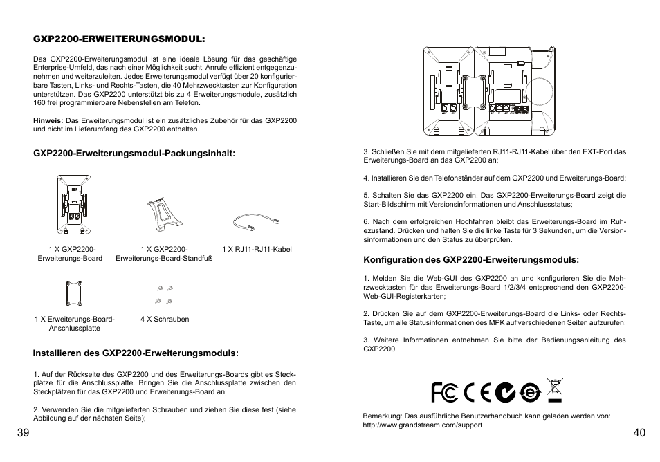 Grandstream GXP2200 Quick Installation Guide User Manual | Page 22 / 30