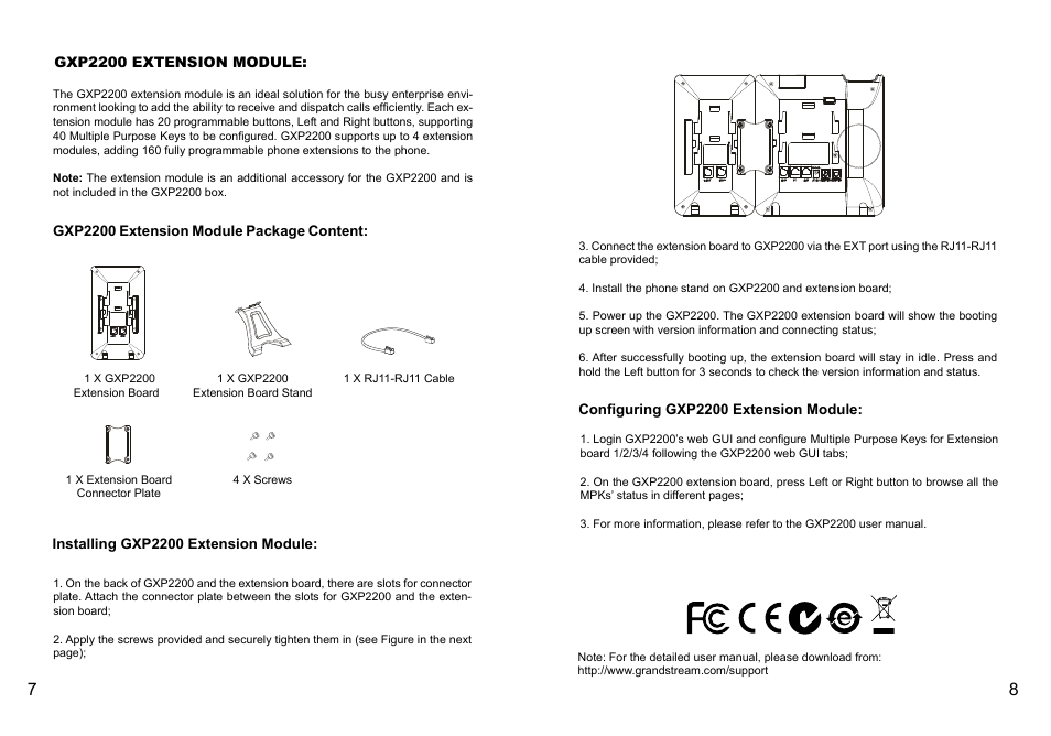 Grandstream GXP2200 Quick Installation Guide User Manual | Page 6 / 30