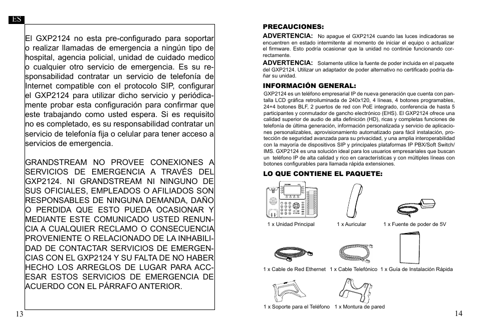 Grandstream GXP2124 Quick Installation Guide User Manual | Page 9 / 23