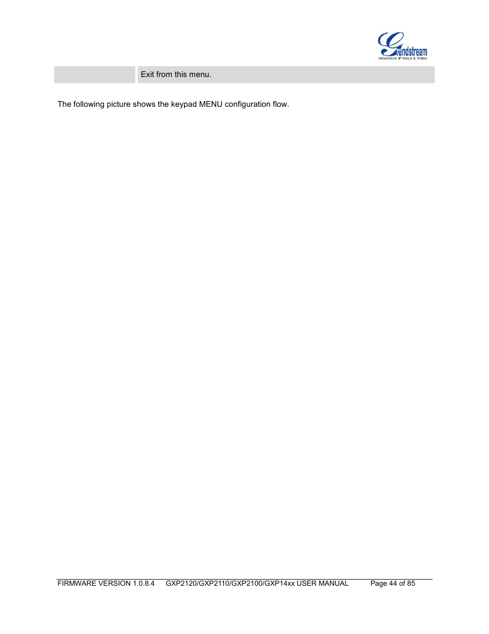 Grandstream GXP21xx Series User Manual User Manual | Page 46 / 87