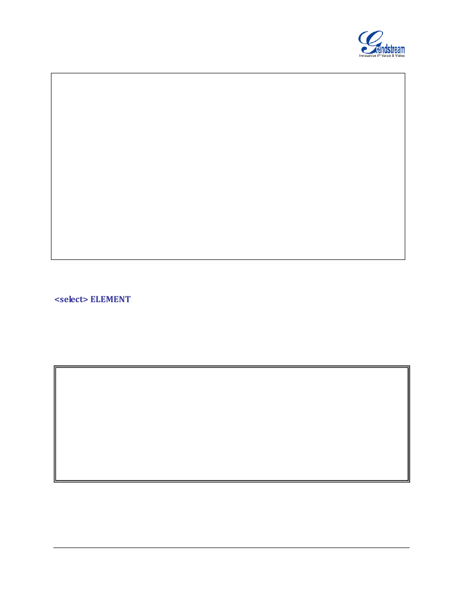 Select> element | Grandstream GXP21xx XML Application Guide User Manual | Page 27 / 36