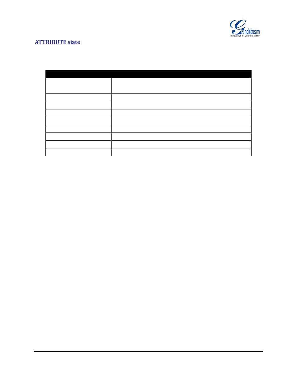 Attribute state | Grandstream GXP21xx XML Application Guide User Manual | Page 34 / 36