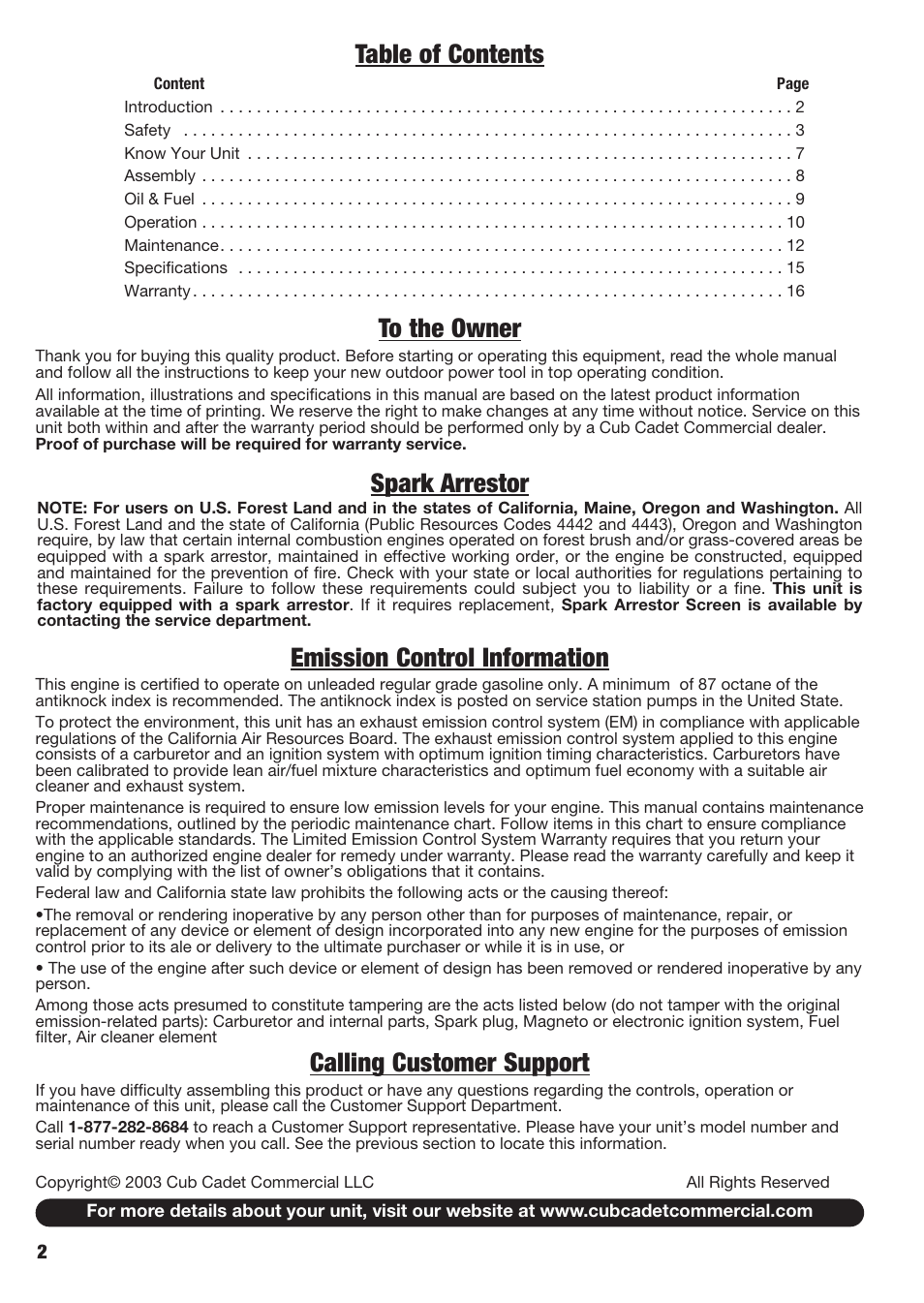 Cub Cadet BB40 User Manual | Page 2 / 16