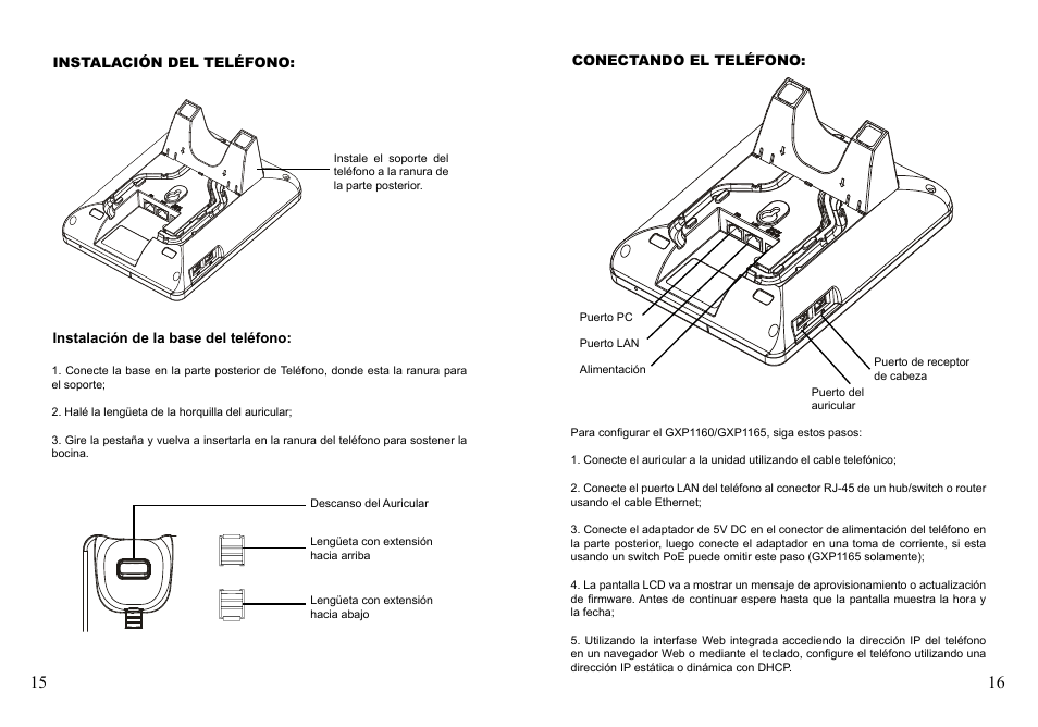 Grandstream GXP1160 Quick Installation Guide User Manual | Page 10 / 23