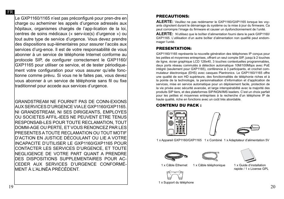 Grandstream GXP1160 Quick Installation Guide User Manual | Page 12 / 23