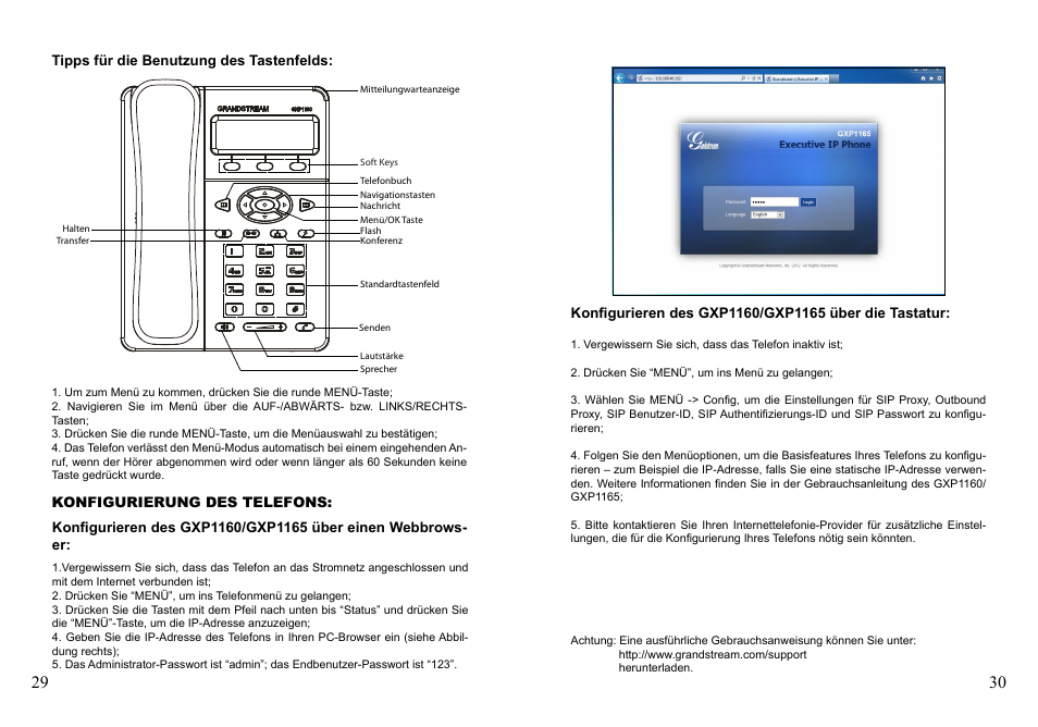 Grandstream GXP1160 Quick Installation Guide User Manual | Page 17 / 23