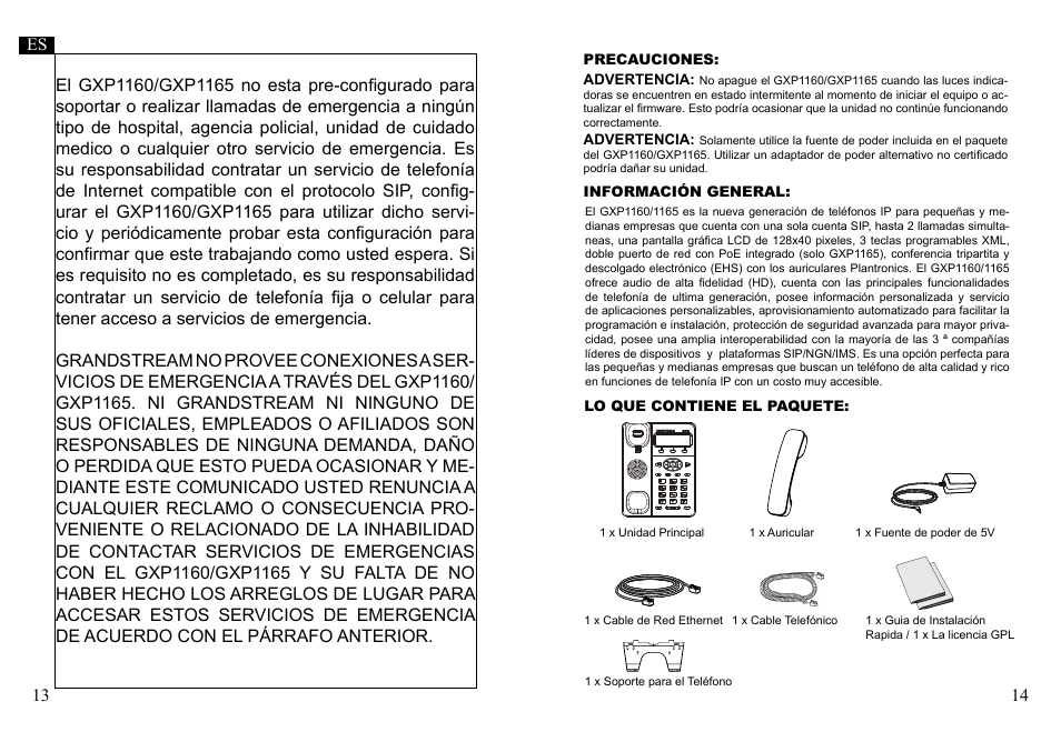 Grandstream GXP1160 Quick Installation Guide User Manual | Page 9 / 23