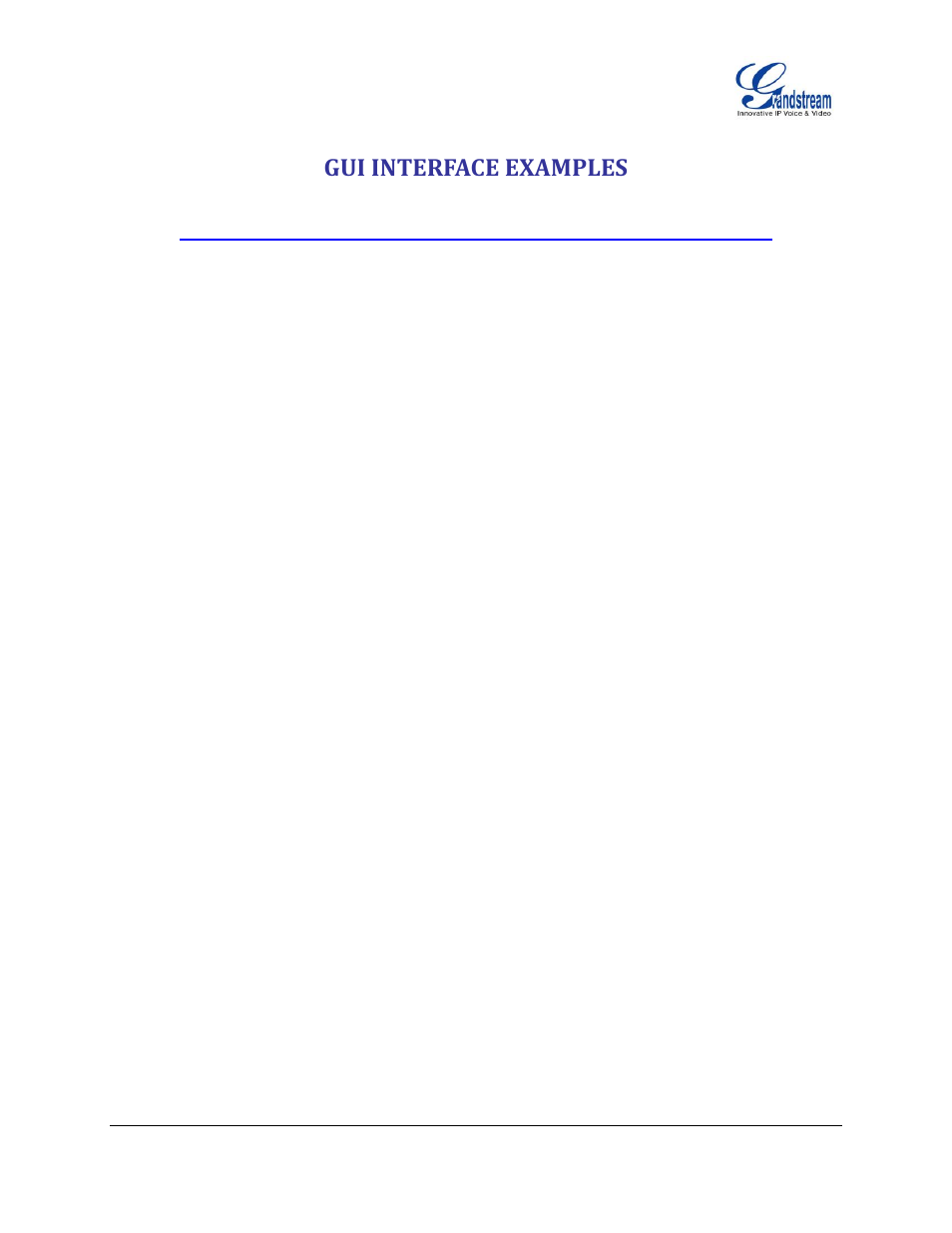 Gui interface examples | Grandstream GXP1100 User Manual User Manual | Page 6 / 55