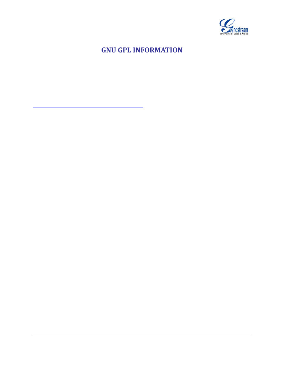 Gnu gpl information | Grandstream GXP1100 User Manual User Manual | Page 7 / 55