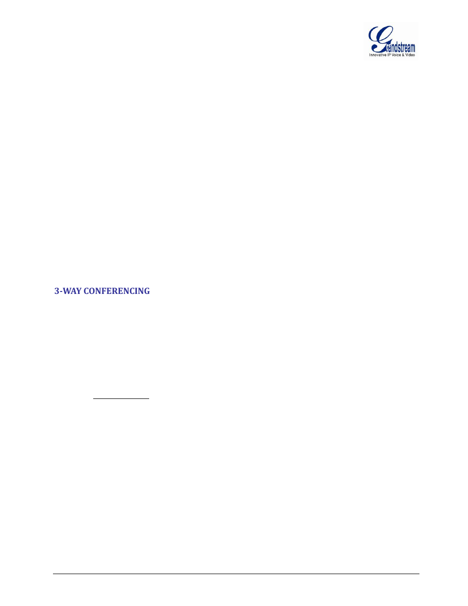 Way conferencing, Conferencing | Grandstream DP715 User Manual User Manual | Page 36 / 58