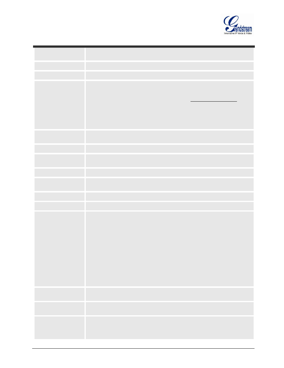 Table 11: basic settings | Grandstream DP715 User Manual User Manual | Page 41 / 58