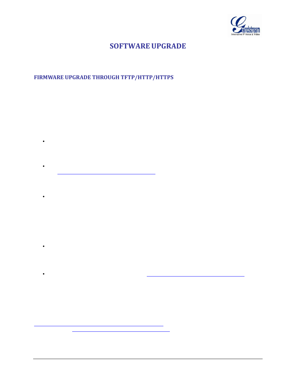 Software upgrade, Firmware upgrade through tftp/http/https, Firmware | Upgrade, Through, Tftp/http/https, Software | Grandstream DP715 User Manual User Manual | Page 53 / 58