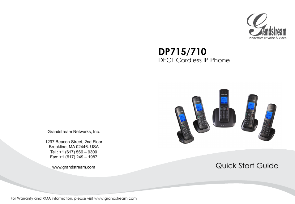 Grandstream DP715 Quick Start Guide User Manual | 34 pages