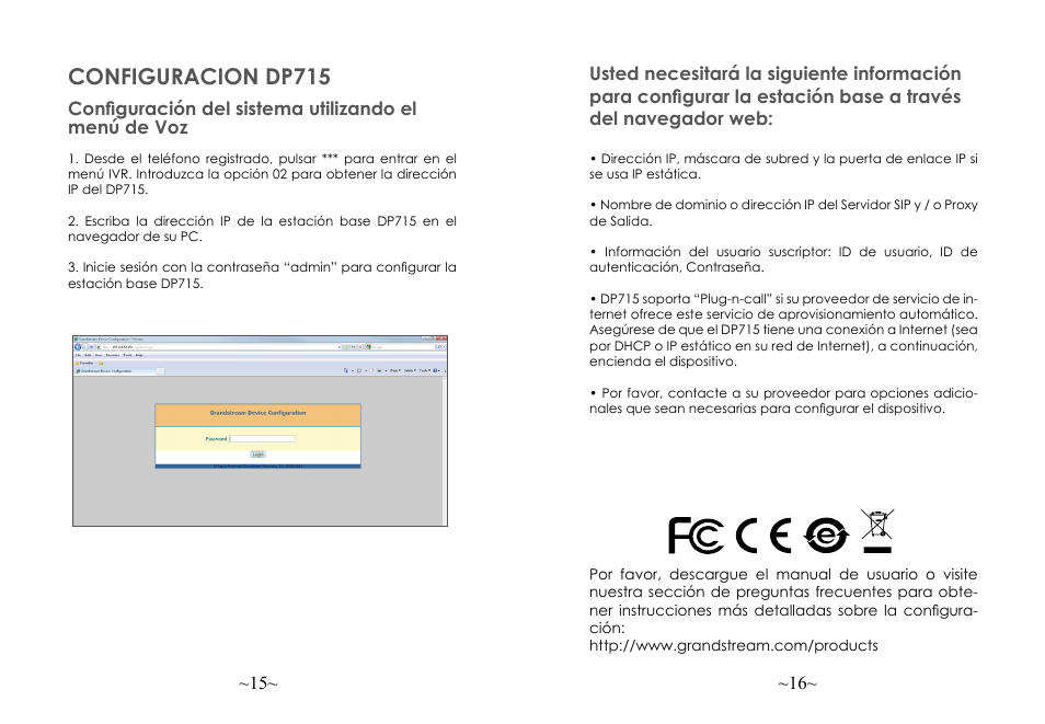 Configuracion dp715 | Grandstream DP715 Quick Start Guide User Manual | Page 10 / 34