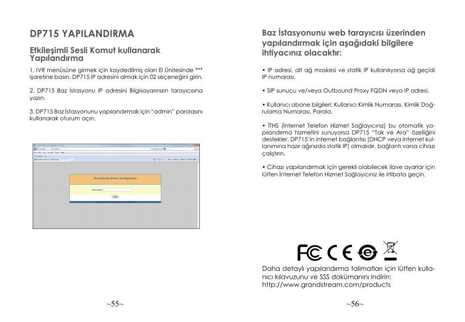 Dp715 yapilandirma | Grandstream DP715 Quick Start Guide User Manual | Page 30 / 34