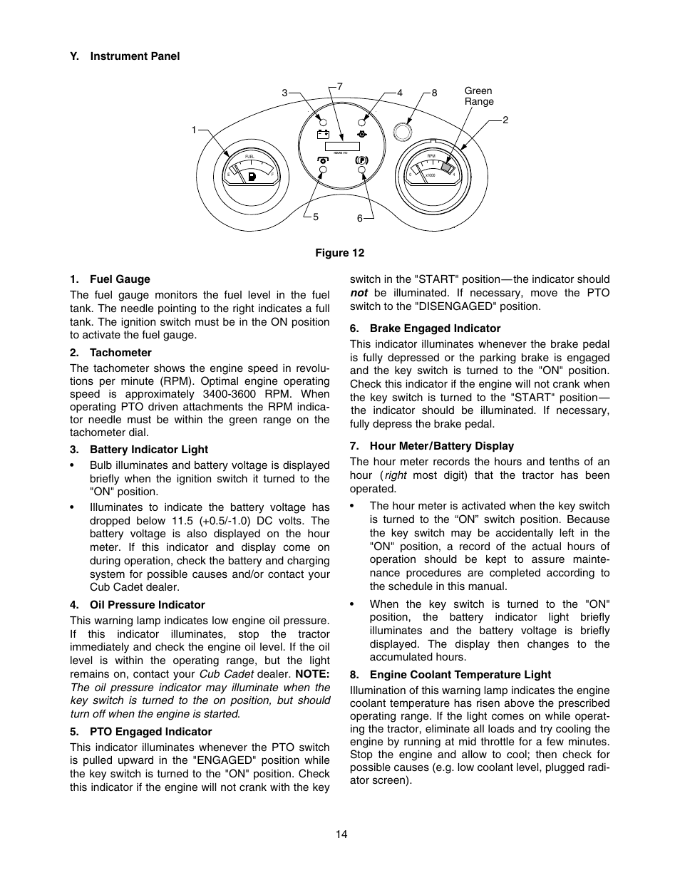 Cub Cadet 5254 User Manual | Page 14 / 52