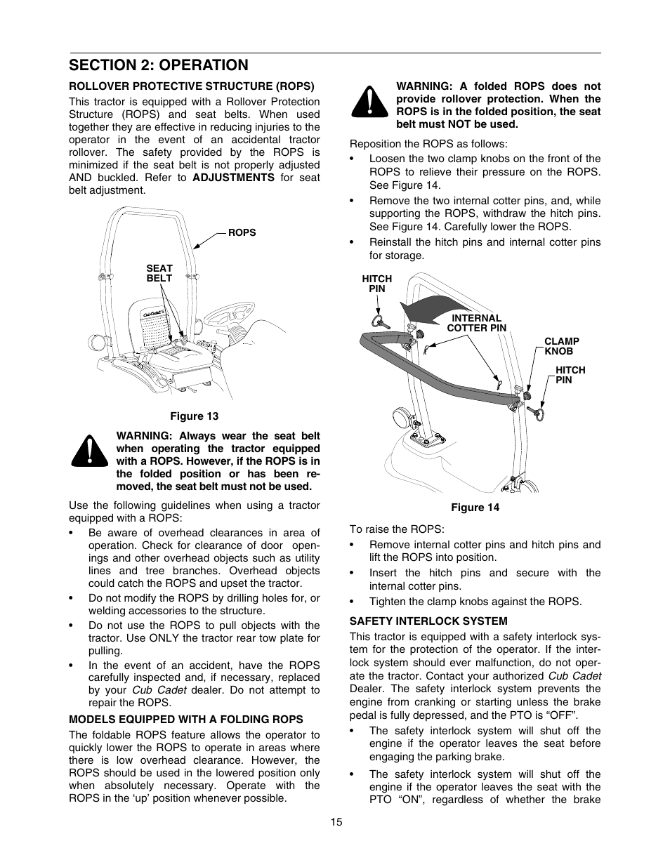 Cub Cadet 5254 User Manual | Page 15 / 52