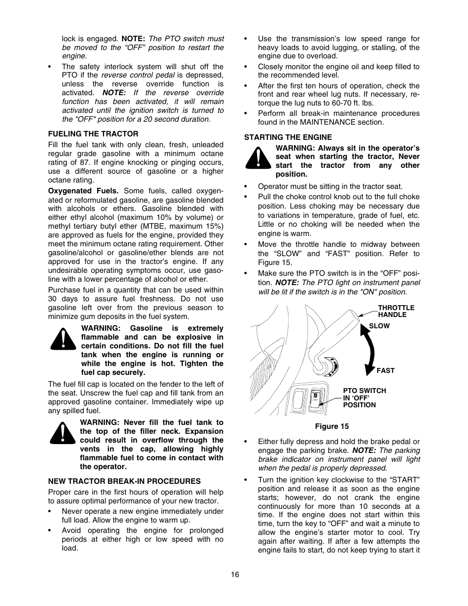 Cub Cadet 5254 User Manual | Page 16 / 52