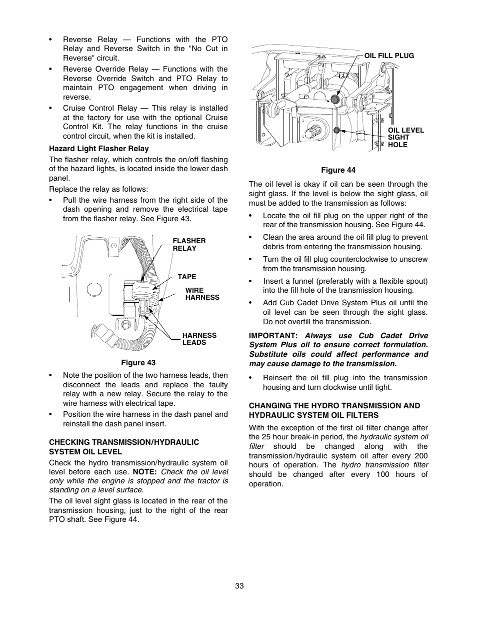 Cub Cadet 5254 User Manual | Page 33 / 52