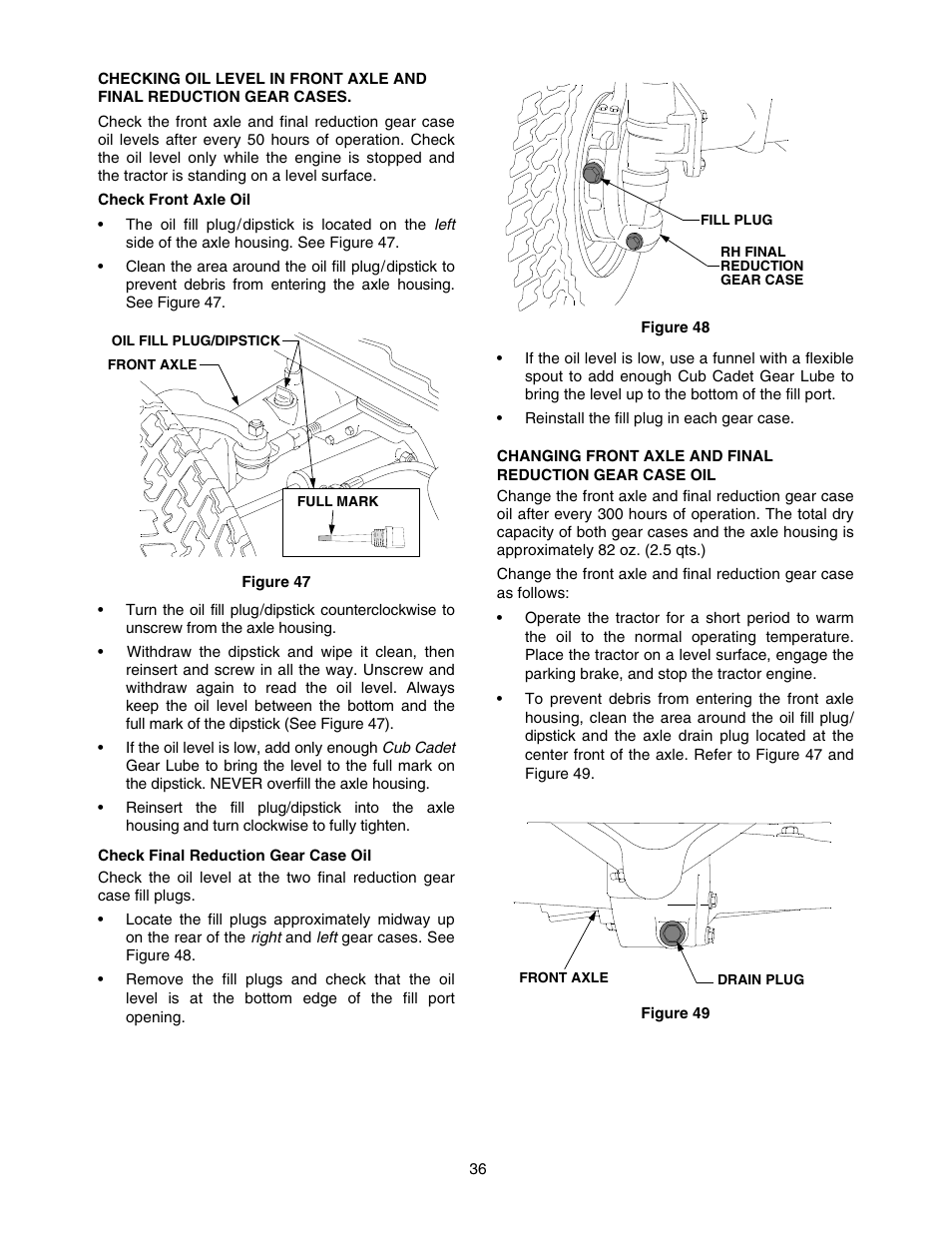 Cub Cadet 5254 User Manual | Page 36 / 52