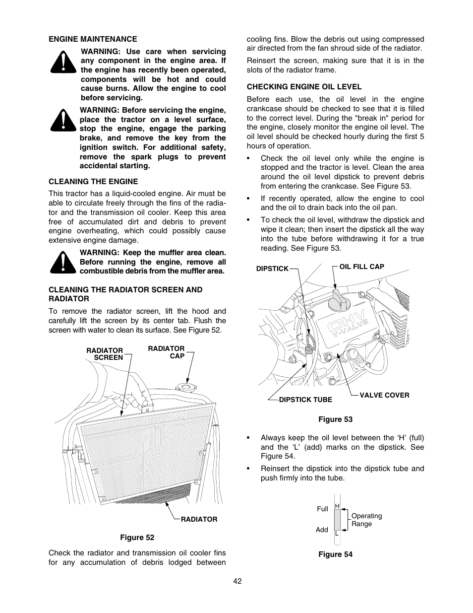 Cub Cadet 5254 User Manual | Page 42 / 52