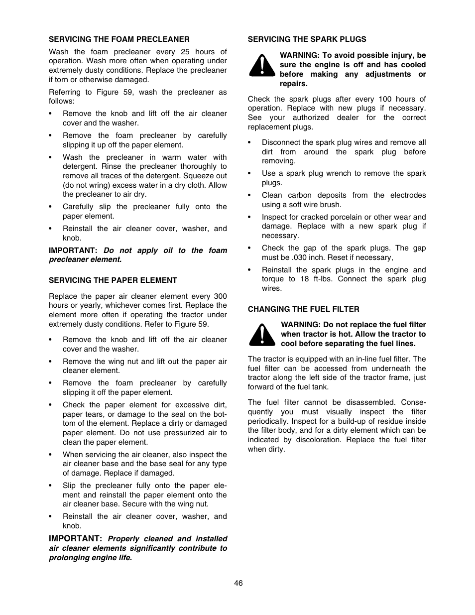 Cub Cadet 5254 User Manual | Page 46 / 52