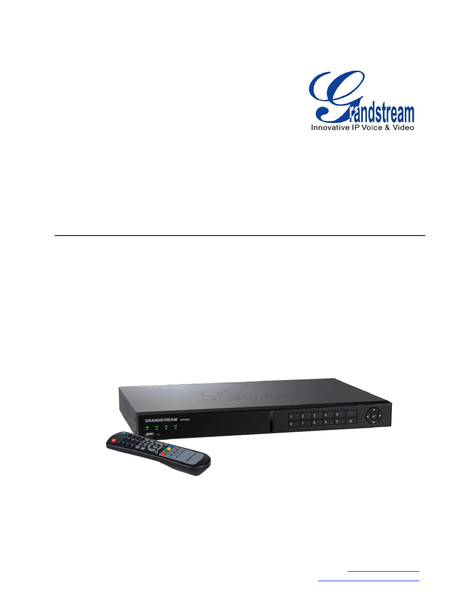 Grandstream GVR3550 User Manual User Manual | 120 pages