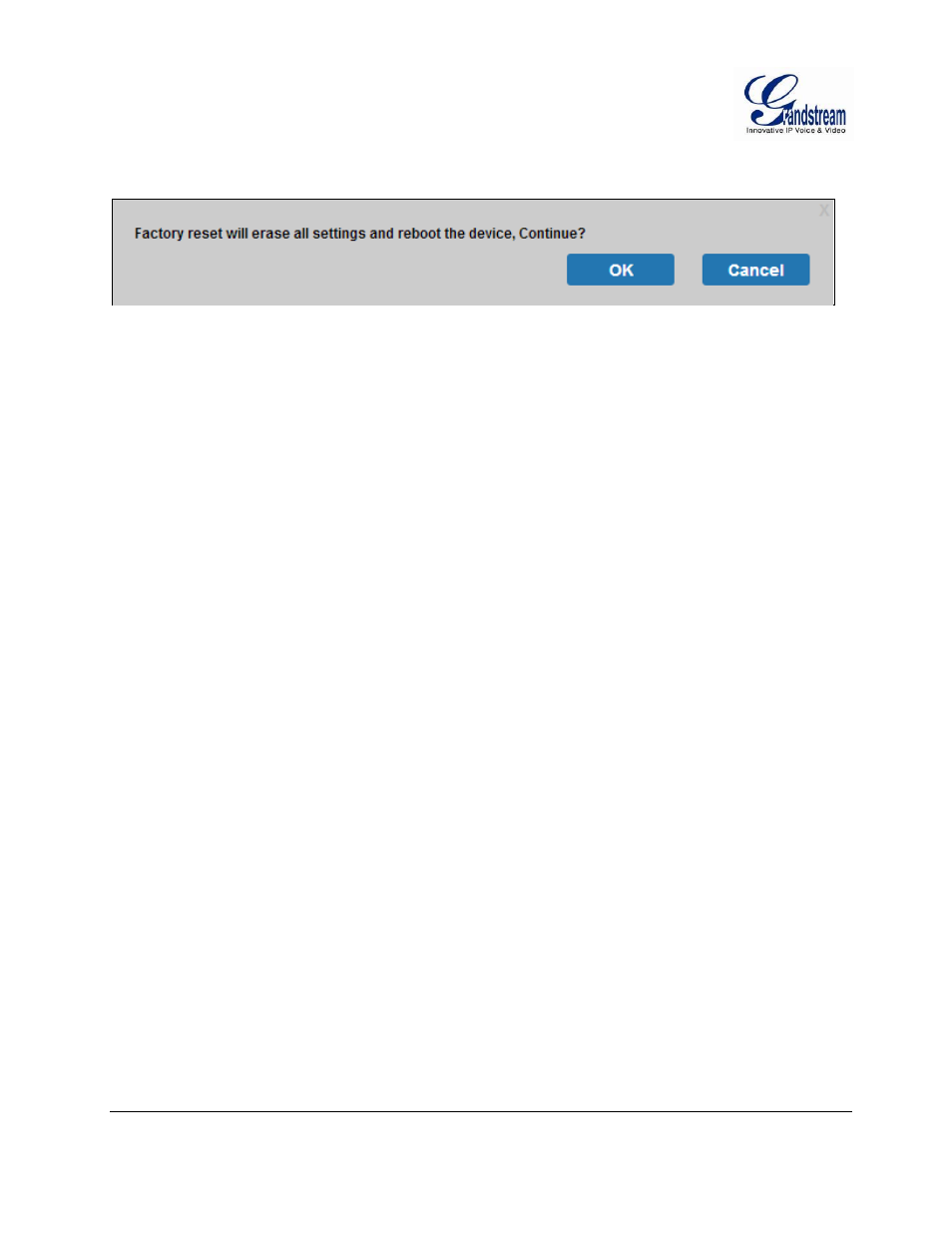 Reset via button, Reset, Button | Igure, Gvr3550, Actory, Eset on, Ocal | Grandstream GVR3550 User Manual User Manual | Page 115 / 120